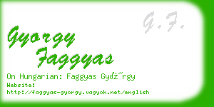 gyorgy faggyas business card